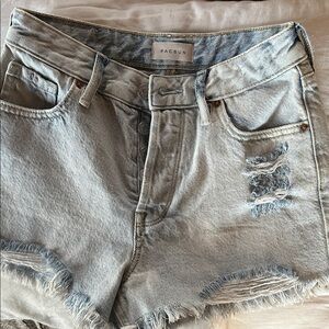 PacSun Faded Blue Ripped Denim Shorts